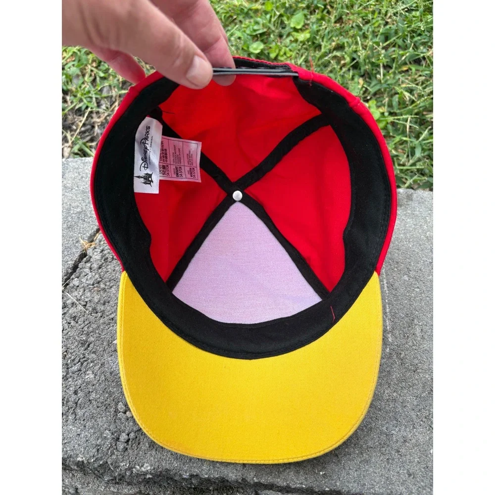 Disney Parks Mickey Mouse Youth Snapback Hat w/ Ears Red Yellow FAC-007093-18057
